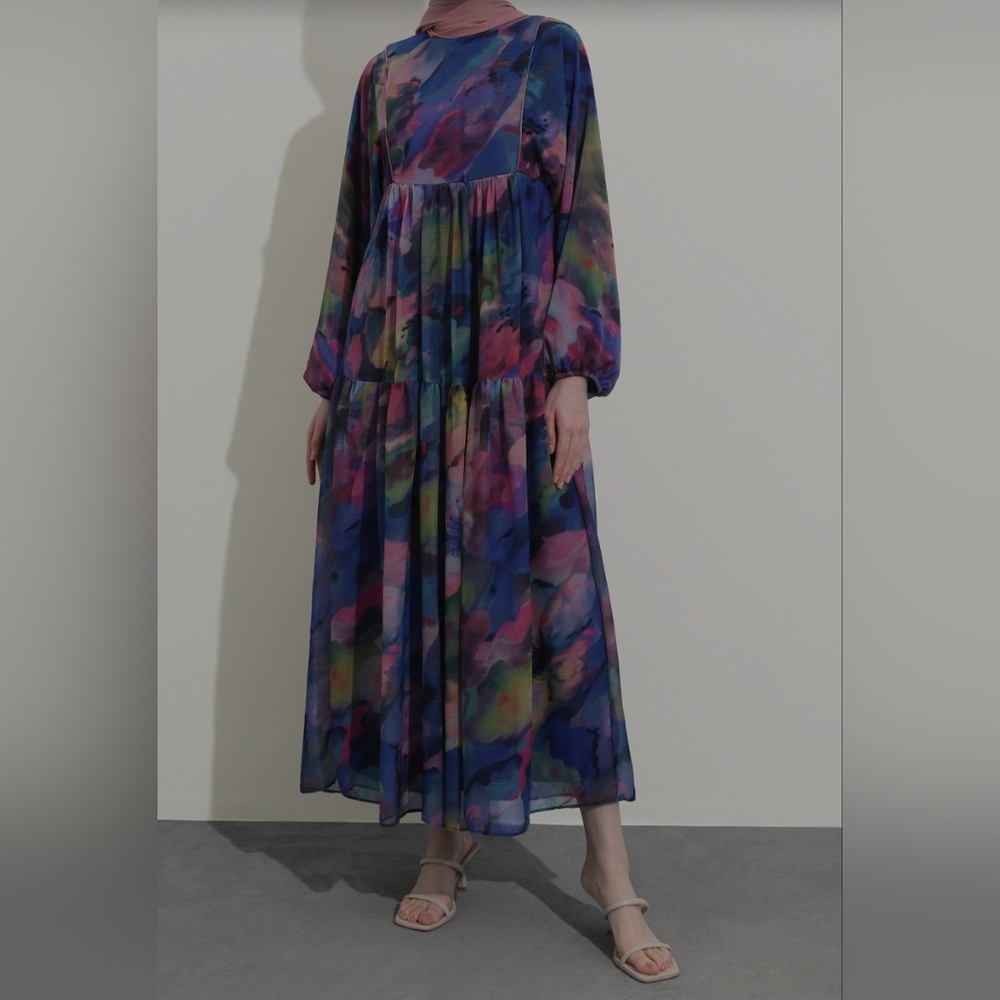Elegant Multicolor Maxi Dress - Picture 7 of 7